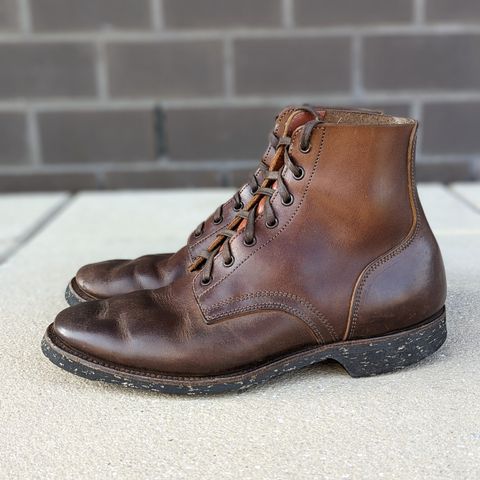 View photo of Clinch Yeager Boots in Brown-Overdyed Horsebutt