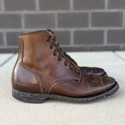 View photo of Clinch Yeager Boots in Brown-Overdyed Horsebutt