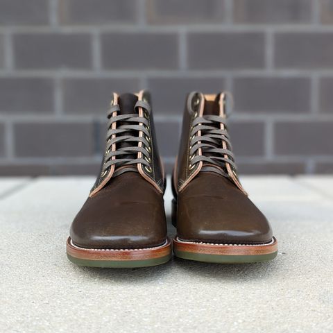 View photo of Quan Shoemaker Unknown Model in Horween Dark Cognac Shell Cordovan