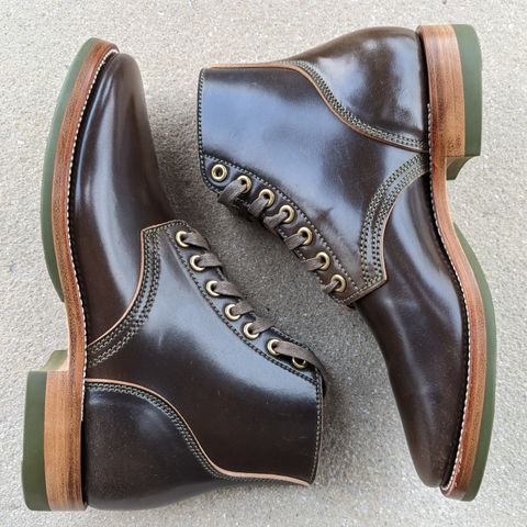 Quan Shoemaker Unknown Model in Horween Dark Cognac Shell Cordovan