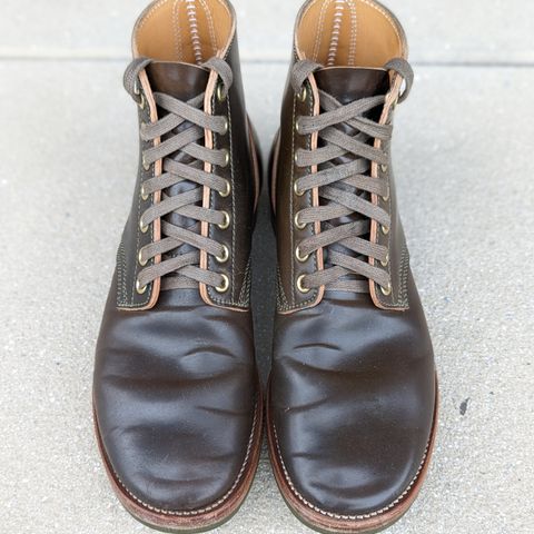 View photo of Quan Shoemaker Unknown Model in Horween Dark Cognac Shell Cordovan