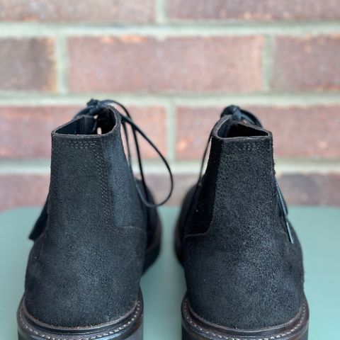 Oak Street Bootmakers Field Boot in Seidel Black Oiled Congo Shrunken Bison Roughout