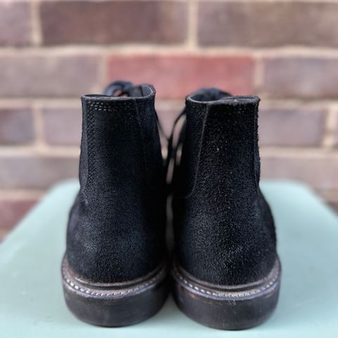Oak Street Bootmakers Field Boot in Seidel Black Oiled Congo Shrunken Bison Roughout