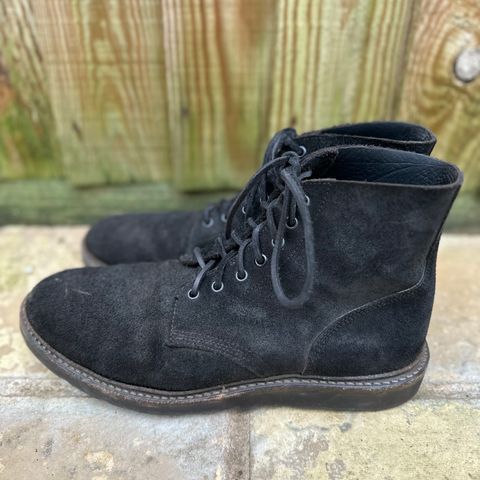 View photo of Oak Street Bootmakers Field Boot in Seidel Black Oiled Congo Shrunken Bison Roughout