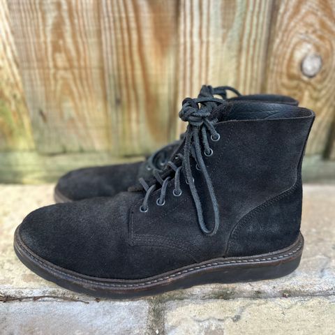 View photo of Oak Street Bootmakers Field Boot in Seidel Black Oiled Congo Shrunken Bison Roughout