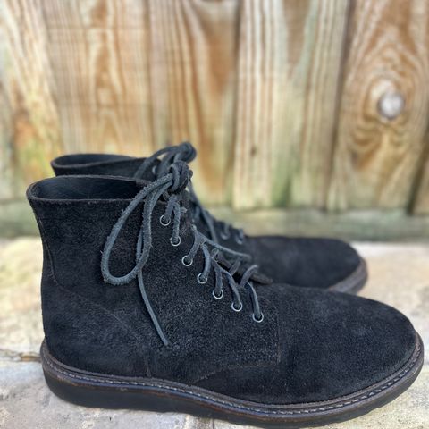 View photo of Oak Street Bootmakers Field Boot in Seidel Black Oiled Congo Shrunken Bison Roughout