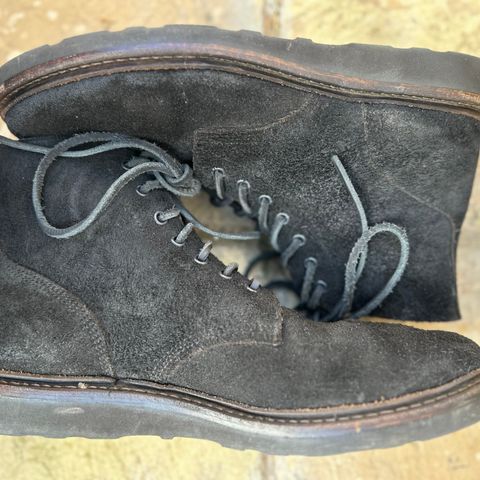 View photo of Oak Street Bootmakers Field Boot in Seidel Black Oiled Congo Shrunken Bison Roughout