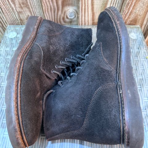 View photo of Oak Street Bootmakers Field Boot in Seidel Black Oiled Congo Shrunken Bison Roughout