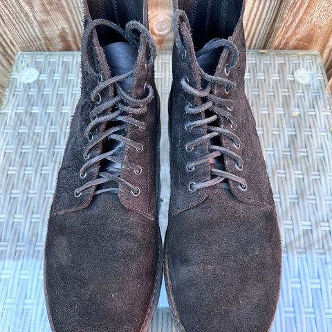 View photo of Oak Street Bootmakers Field Boot in Seidel Black Oiled Congo Shrunken Bison Roughout