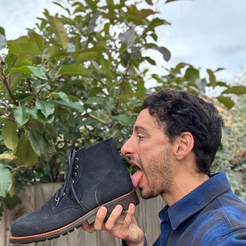 Oak Street Bootmakers Field Boot in Horween Natural Indigo Chromexcel Roughout