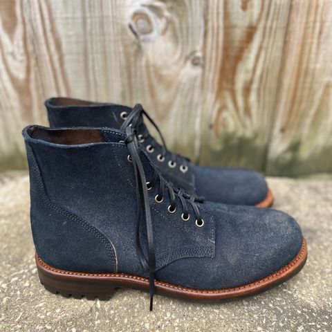 Oak Street Bootmakers Field Boot in Horween Natural Indigo Chromexcel Roughout
