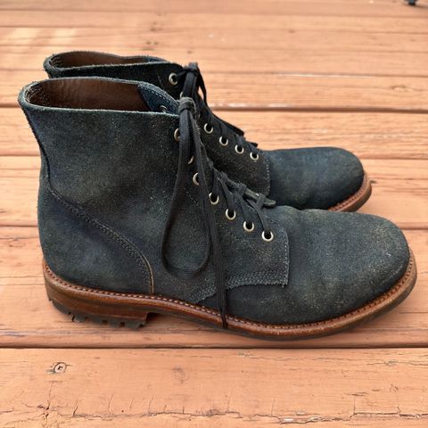Oak Street Bootmakers Field Boot in Horween Natural Indigo Chromexcel Roughout