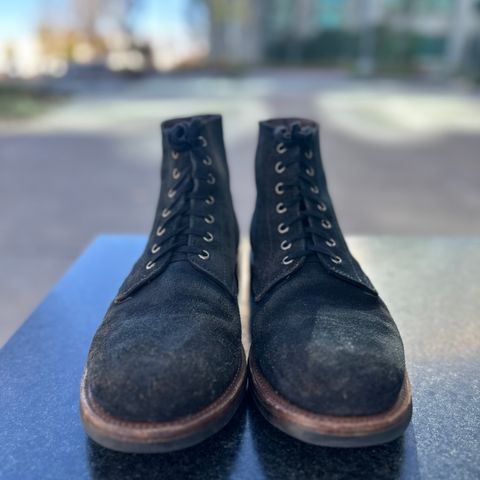 View photo of Oak Street Bootmakers Field Boot in Horween Natural Indigo Chromexcel Roughout