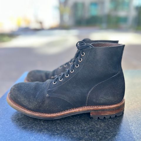 View photo of Oak Street Bootmakers Field Boot in Horween Natural Indigo Chromexcel Roughout