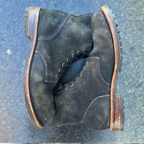 View photo of Oak Street Bootmakers Field Boot in Horween Natural Indigo Chromexcel Roughout