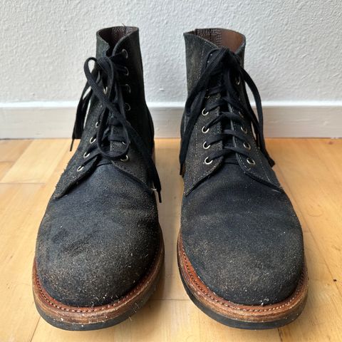 View photo of Oak Street Bootmakers Field Boot in Horween Natural Indigo Chromexcel Roughout