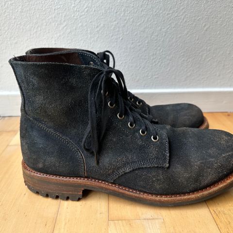 View photo of Oak Street Bootmakers Field Boot in Horween Natural Indigo Chromexcel Roughout