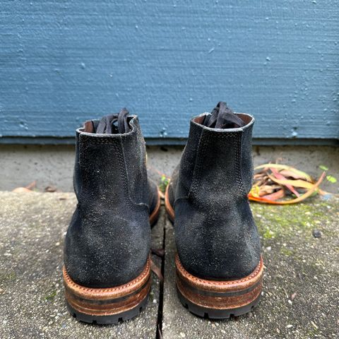 View photo of Oak Street Bootmakers Field Boot in Horween Natural Indigo Chromexcel Roughout