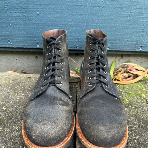 View photo of Oak Street Bootmakers Field Boot in Horween Natural Indigo Chromexcel Roughout