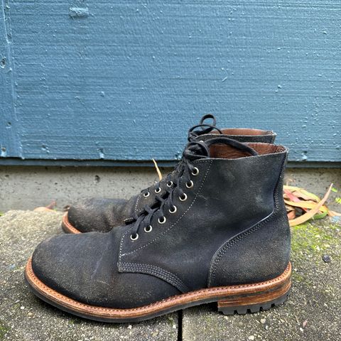 View photo of Oak Street Bootmakers Field Boot in Horween Natural Indigo Chromexcel Roughout