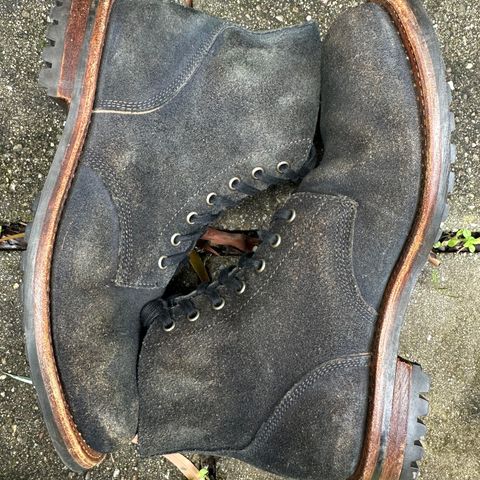 View photo of Oak Street Bootmakers Field Boot in Horween Natural Indigo Chromexcel Roughout