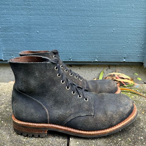 View photo of Oak Street Bootmakers Field Boot in Horween Natural Indigo Chromexcel Roughout