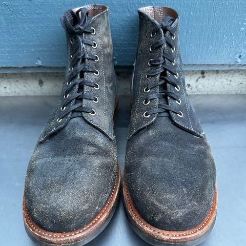 View photo of Oak Street Bootmakers Field Boot in Horween Natural Indigo Chromexcel Roughout