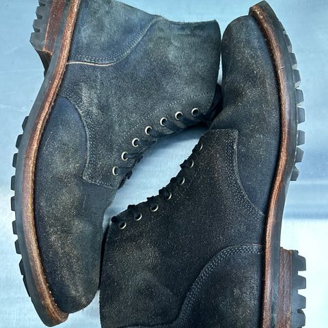 View photo of Oak Street Bootmakers Field Boot in Horween Natural Indigo Chromexcel Roughout