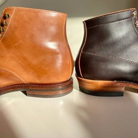 Grant Stone Edward Boot in Horween Honey Glazed Shell Cordovan