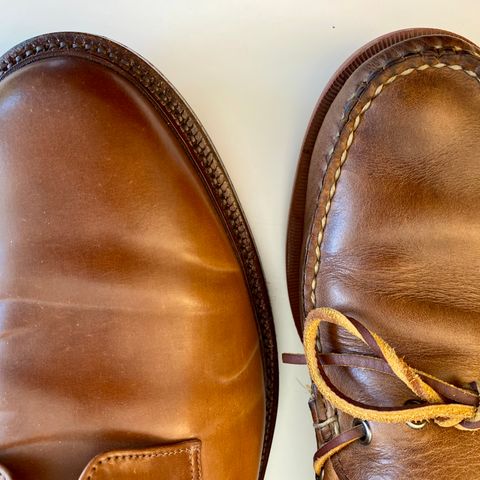 Grant Stone Edward Boot in Horween Honey Glazed Shell Cordovan