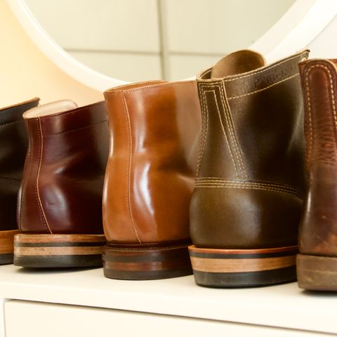 Grant Stone Edward Boot in Horween Honey Glazed Shell Cordovan