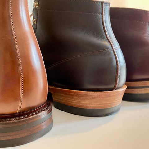 Grant Stone Edward Boot in Horween Honey Glazed Shell Cordovan
