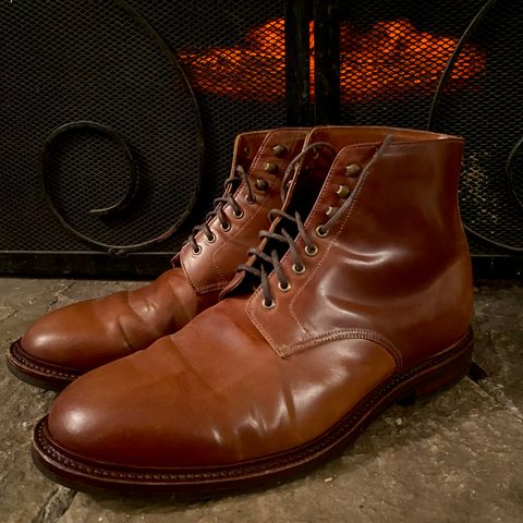 Grant Stone Edward Boot in Horween Honey Glazed Shell Cordovan