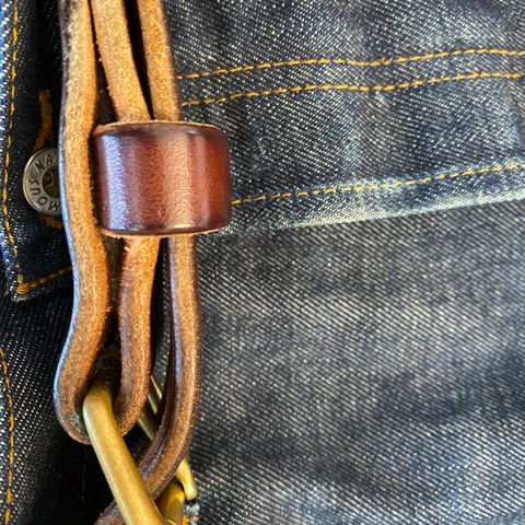 Nicks Belt in Wickett & Craig Medium Brown English Bridle