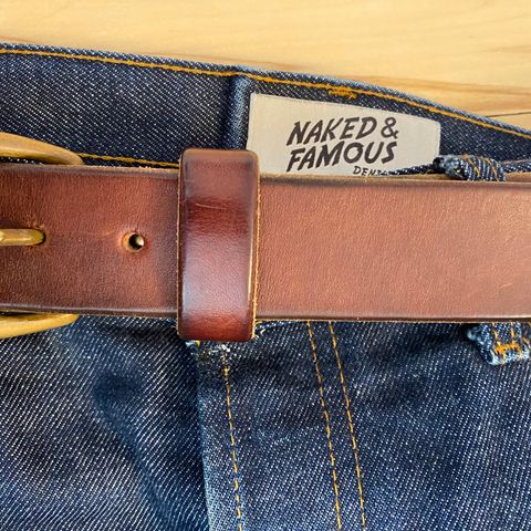Nicks Belt in Wickett & Craig Medium Brown English Bridle