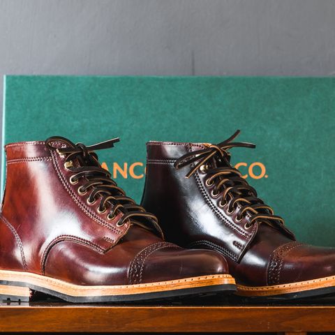 View photo of Rancourt & Co. Porter Boot in Horween Espresso Shell Cordovan