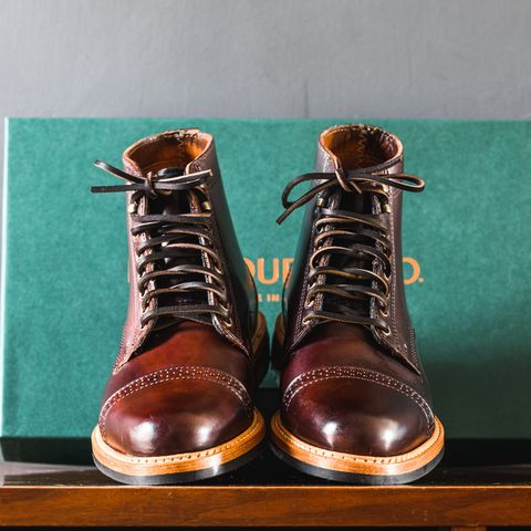 View photo of Rancourt & Co. Porter Boot in Horween Espresso Shell Cordovan