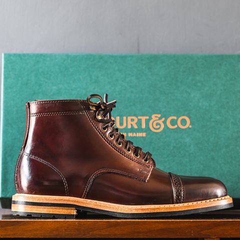 View photo of Rancourt & Co. Porter Boot in Horween Espresso Shell Cordovan