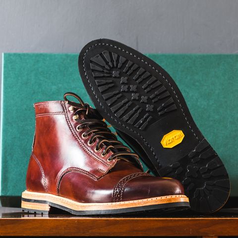 View photo of Rancourt & Co. Porter Boot in Horween Espresso Shell Cordovan