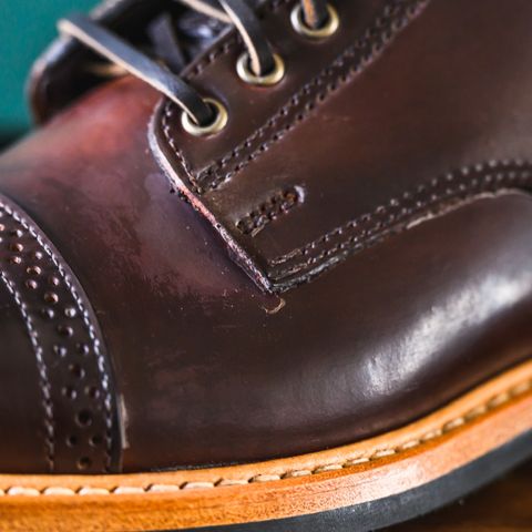 View photo of Rancourt & Co. Porter Boot in Horween Espresso Shell Cordovan