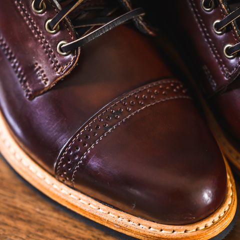 View photo of Rancourt & Co. Porter Boot in Horween Espresso Shell Cordovan