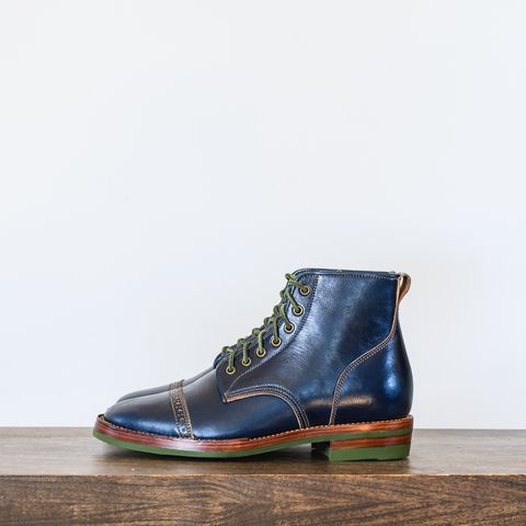 Jakkrabbits Officer Boots in Jakkrabbits Heritage Veg Tan Hand-Dyed Navy