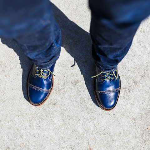 Jakkrabbits Officer Boots in Jakkrabbits Heritage Veg Tan Hand-Dyed Navy