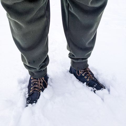 Jakkrabbits Moc Toe Boot in Horween Navy Chamois Roughout