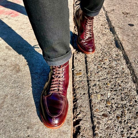 View photo of Alden Tanker Boot in Horween Color 8 Shell Cordovan