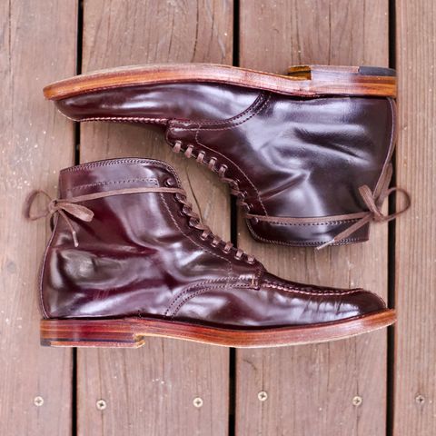 View photo of Alden Tanker Boot in Horween Color 8 Shell Cordovan