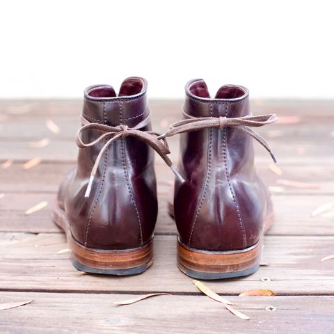 View photo of Alden Tanker Boot in Horween Color 8 Shell Cordovan