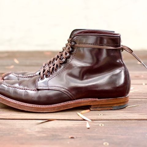 View photo of Alden Tanker Boot in Horween Color 8 Shell Cordovan