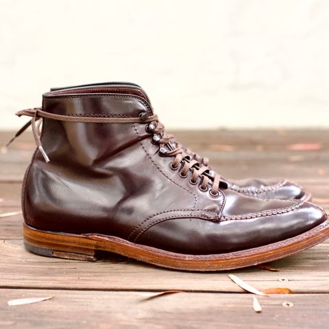 View photo of Alden Tanker Boot in Horween Color 8 Shell Cordovan