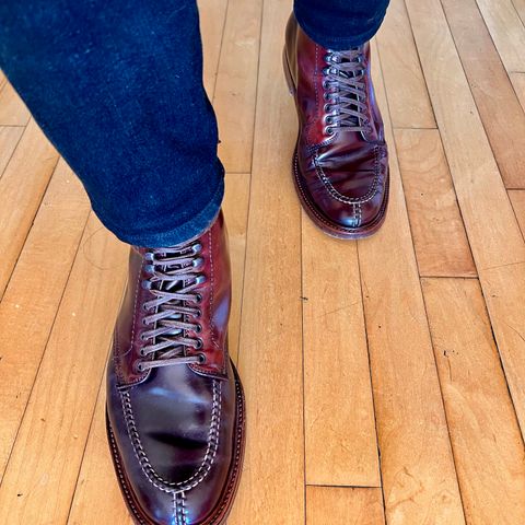 View photo of Alden Tanker Boot in Horween Color 8 Shell Cordovan